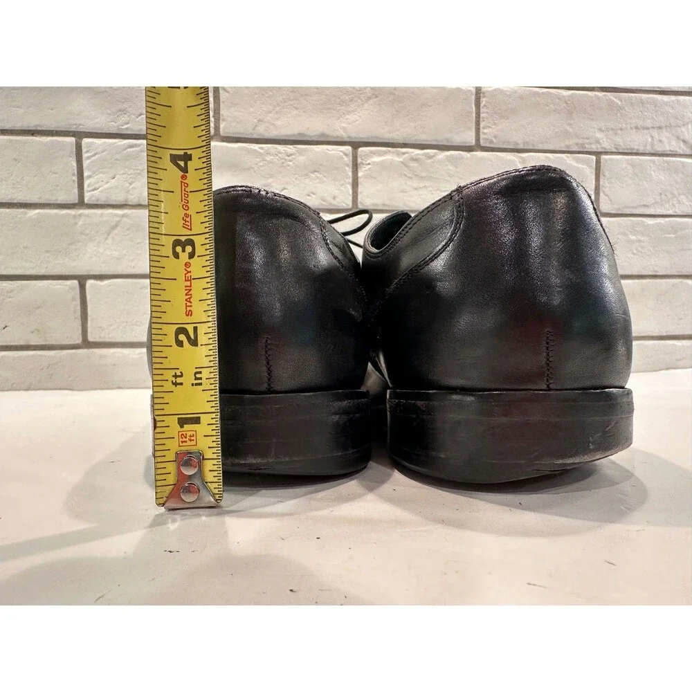 Cole Haan Men's Air Jackson Cap Toe Oxford US 13M Nappa Black Leather, Pre-Owned